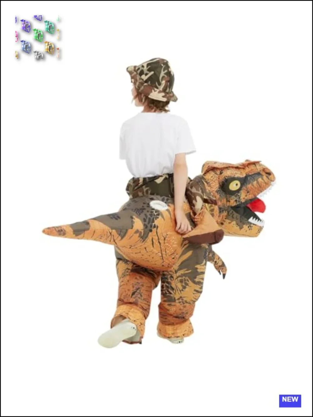 Inflatable T-Rex Dinosaur Costume for Kids Halloween Blow Up Funny Party Cosplay